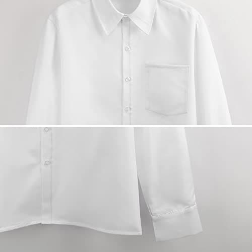 Chemises boutonnées à manches longues pour homme – Chemise décontractée en V avec poche pour la lutte contre le cancer d
