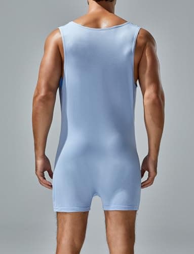 Justaucorps extensible pour homme AIEOE, confortable et stretching, pour détente et combat, grande taille et décontracté