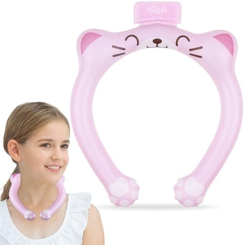 Tuyau de refroidissement Hilph pour la nuque d'enfant, anneau de refroidissement Hilph pour la nuque, refroidisseur de n — Chat Rose