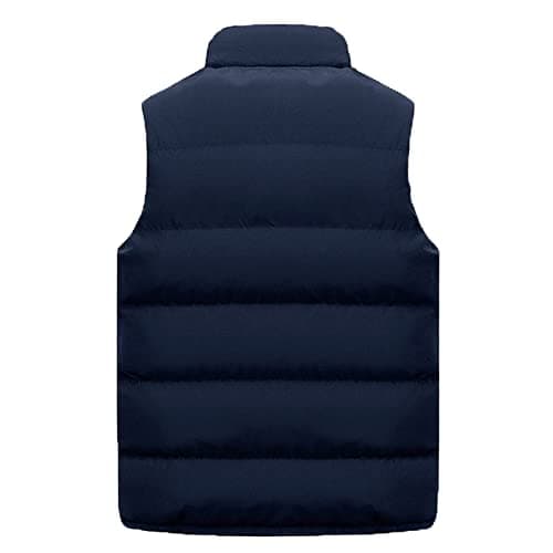 Hommes Femmes Hiver Mode Casual Gilet Coton Doublé Fermeture Éclair Couleur Unie