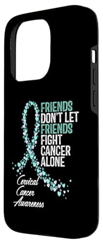 Coque iPhone 15 Pro pour lutter contre le cancer du col de l'utérus (Design bandana, 100% silicone, message d'espoir) av