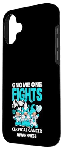 Coque iPhone 16 Plus Lutte Seul Contre Le Cancer du Col Uterin pour Femmes Actives En Dehors