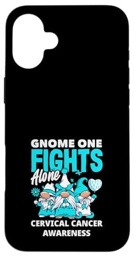 Coque iPhone 16 Plus Lutte Seul Contre Le Cancer du Col Uterin pour Femmes Actives En Dehors