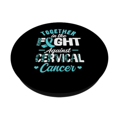 PopSockets PopGrip Adhésif SARCELLE ET BLANCHE pour Citation de lutte contre le cancer du col de l'utérus - Accessoire s