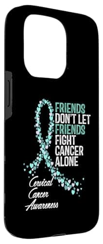 Coque iPhone 15 Pro pour lutter contre le cancer du col de l'utérus (Design bandana, 100% silicone, message d'espoir) av