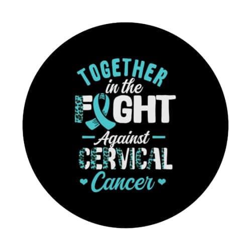 PopSockets PopGrip Adhésif SARCELLE ET BLANCHE pour Citation de lutte contre le cancer du col de l'utérus - Accessoire s