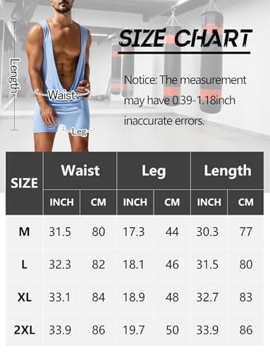 Justaucorps extensible pour homme AIEOE, confortable et stretching, pour détente et combat, grande taille et décontracté