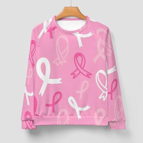 Sweat-shirt VOSERY à col ronds contre le cancer du sein pour homme, pull tendance et décontracté, pull longues manches p