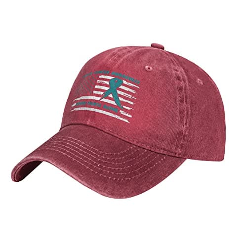 Melbrakin Drapeau des États-Unis Lutte Contre Le Cancer du col de l'utèsus Casquette de Baseball Femmes Colorées