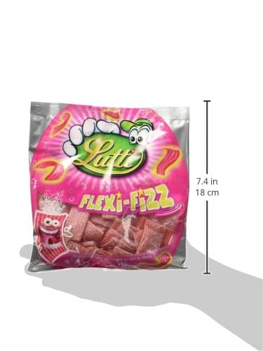 Lutti Flexi Fizz Fraise - Sac à Bulles sans Sucre, Réutilisables pour Popcorn & Biscuits, Lot de 6