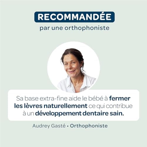 BIOLANE - Tétines anatomiques animaux extra-fines - Pour enfants de 6 à 18 mois - Bleu et Beige - Téterelle plate et rév