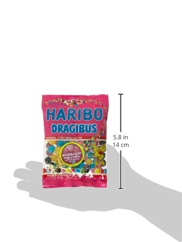 Haribo Dragibus 120 g - Chewing Gum Sans Sucres, Goût Pomme, Bonbon Enfants