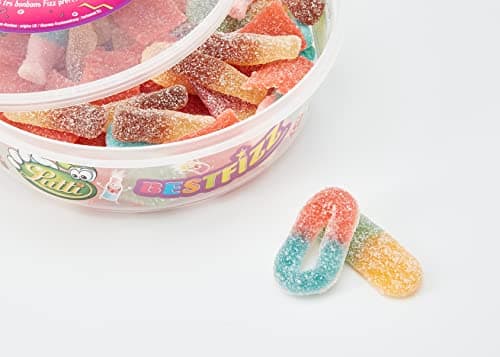 Lutti Best Fizz Bonbons Tubo 550 g pour Enfants en Campagne d'étéavec Goût Doux et Effervescence, Boîte de 550g