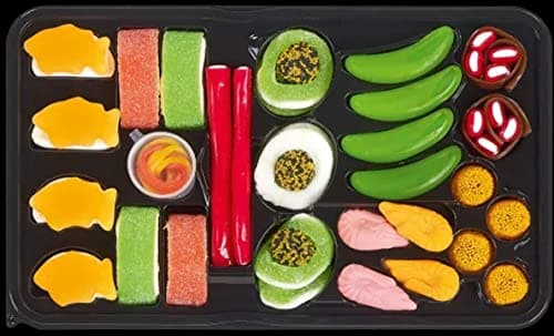 Look-o-Look Bonbons Sushi Fruit Gums - Parfums Pressante pour Enfants - Goûter Sain à Portée de Main - 300g
