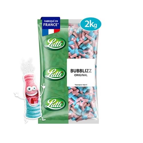 Confiserie gélifiée Bubblizz LUTTI - pour enfants - dans la piscine - délicieusement rafraîchissants - 2 kg - gusto Acid