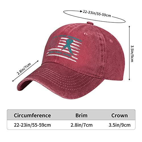 Melbrakin Drapeau des États-Unis Lutte Contre Le Cancer du col de l'utèsus Casquette de Baseball Femmes Colorées