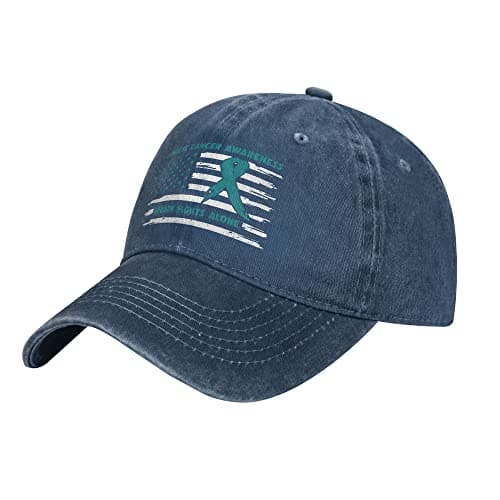 Melbrakin Drapeau des États-Unis Lutte Contre Le Cancer du col de l'utèsus Casquette de Baseball Femmes Colorées — Navy Blue