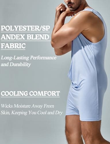 Justaucorps extensible pour homme AIEOE, confortable et stretching, pour détente et combat, grande taille et décontracté
