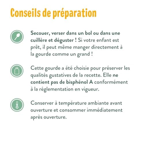 GOOD GOÛT - Petit déjeuner poire pour bébé - Sans sucres ajoutés - Format nomade - 10x70g