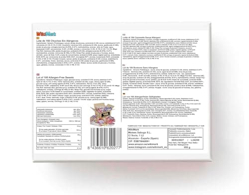 Bonbons WikiMark sans allergènes - Pourremplir sacs d'anniversaire et fêtes - Gluten-Free, Lait-Free