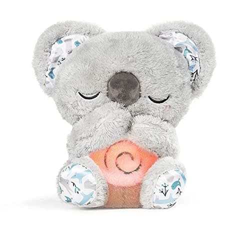 Auby Peluche Koala avec 10 Berceuses Lumineuses et Mouvement Respiratoire - Jouet Apaisant pour Bébés - Cadeau de Naissa