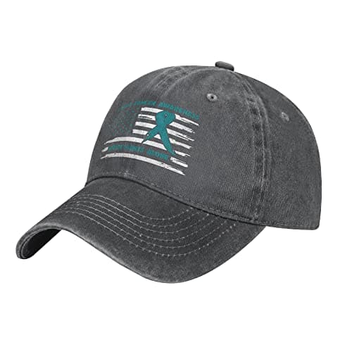 Melbrakin Drapeau des États-Unis Lutte Contre Le Cancer du col de l'utèsus Casquette de Baseball Femmes Colorées — Deep Heather
