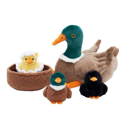 OUOZZZ Ensemble de Peluches Koala - Maman de 30 cm avec BébésMiniatures - Jouet Doux pour Enfants Boys and Girls — Peluche Canard