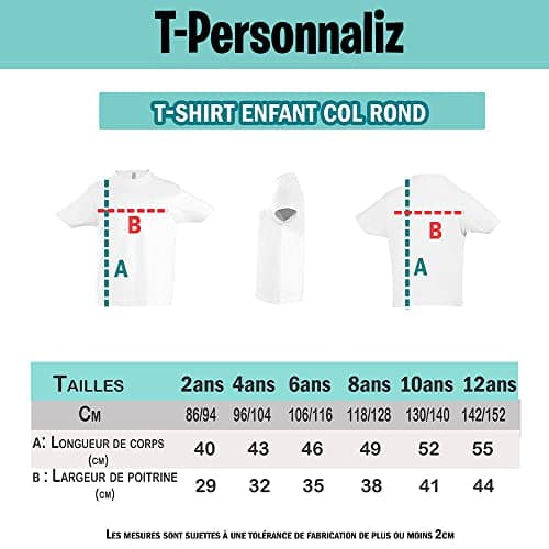T-Shirt personnalisé Pokémon pour Enfants Anniversaire Lettres Forme Personnage prénom âge imprimé
