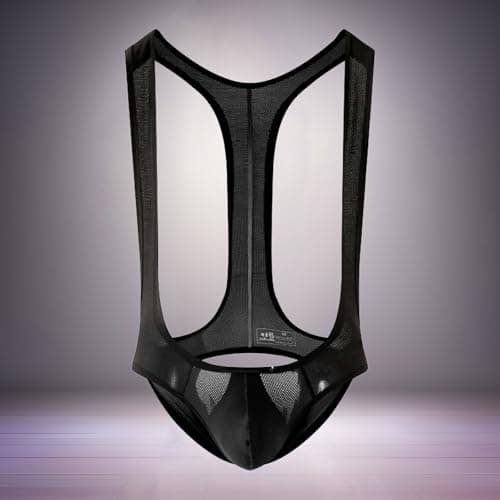 DUHENWU Hommes Sous-vêtements Sexy Stretch V Sling Club Lingerie Bodysuit Mankini