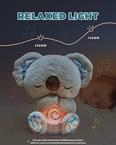AUBY Soothe 'n' Cuddle Koala - Jouet en Peluche avec 10 Berceuses | Cadeau pour Enfants de 0 à 5 Ans