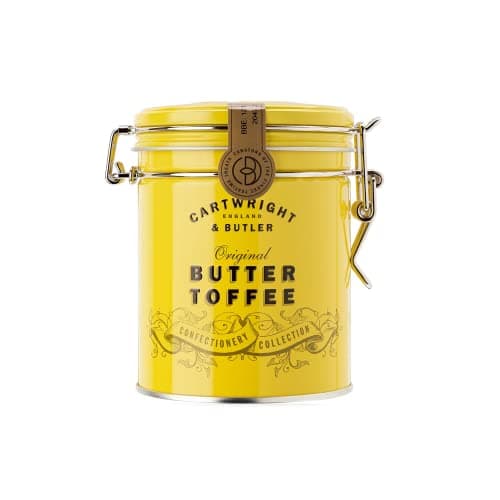 **Cartwright et majordome | Bonbons au caramel au beurre salé | Boîte en métal | 130 g | Caramel mou | Confiture de beur