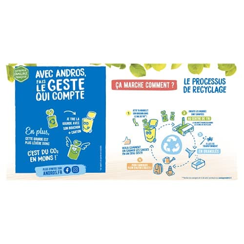 ANDROS - Compote de Fruit Sans Sucre Ajouté - Goût Pomme + Poire + Fraise + Banane - Idéal pour les Enfants

ANDROS - Co
