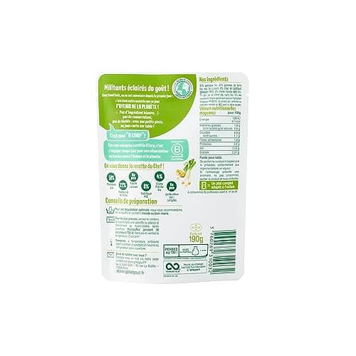 GOOD GOÛT - Fondue de Poireaux Pommes de Terre Cabillaud - Pour Bébé Dès 6 Mois - Purée Micro-Ondables - 5x190g