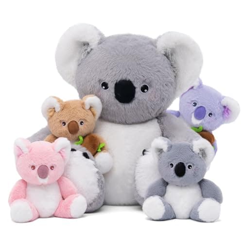 OUOZZZ Ensemble de Peluches Koala - Maman de 30 cm avec BébésMiniatures - Jouet Doux pour Enfants Boys and Girls — Koala
