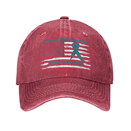 Melbrakin Drapeau des États-Unis Lutte Contre Le Cancer du col de l'utèsus Casquette de Baseball Femmes Colorées