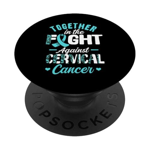 PopSockets PopGrip Adhésif SARCELLE ET BLANCHE pour Citation de lutte contre le cancer du col de l'utérus - Accessoire s