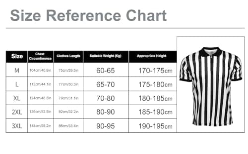Maillot d'arbitre respirant pour hommes et femmes | Costume de juges à col | Halloween, baseball, football, lutte, pom-p