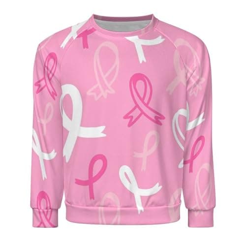 Sweat-shirt VOSERY à col ronds contre le cancer du sein pour homme, pull tendance et décontracté, pull longues manches p
