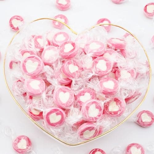 Bonbons mariage de cœur rose-blanc | 500g | 140 pièces dragées cœur | décoration de table mariage baptême anniversaire c