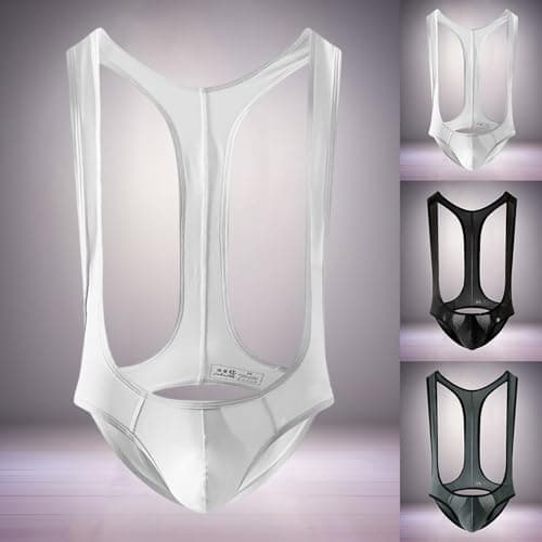 DUHENWU Hommes Sous-vêtements Sexy Stretch V Sling Club Lingerie Bodysuit Mankini