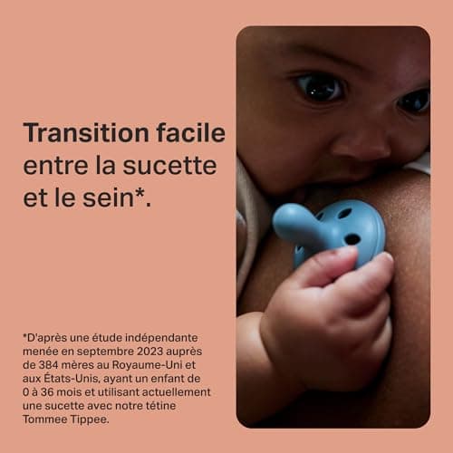 Tommee Tippee Sucette Imitant le Sein Légère Orthodontique 0-6 Mois Lot de 4