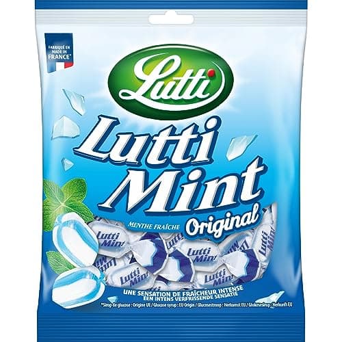 Luttmint Menthe Fraîche Originale 100g (Pack de 2) Sugar Free pour Enfants et Adultes - Gomme à Menthe Fraîche Naturelle