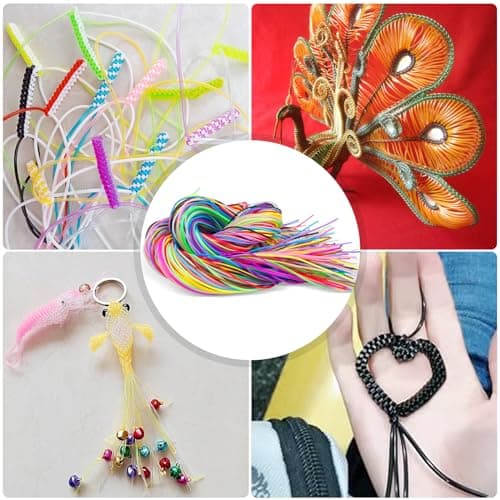 Tekenewbse Scooby Doo Scoubidou Pastel Fil Elastique - Cordon Pailleté pour Brassage Colliers 200 Pcs | Accessoires de M