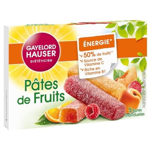 GAYELORD HAUSER Pâtes de Fruits Vitamines C B1 50% Fruits Lot de 2 x 125g