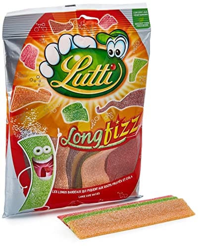 Lutti Surffizz Fruits 100g & Long Fizz 200g Jus Naturels Bio Faibles en Sucre Snack Sain pour Adultes & Enfants 7 Boîtes