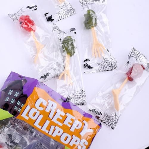 Becky’s Creepy Lollipops 90g – Sucettes d'Halloween effrayantes pour enfants – Bonbons individuellement emballés, à part