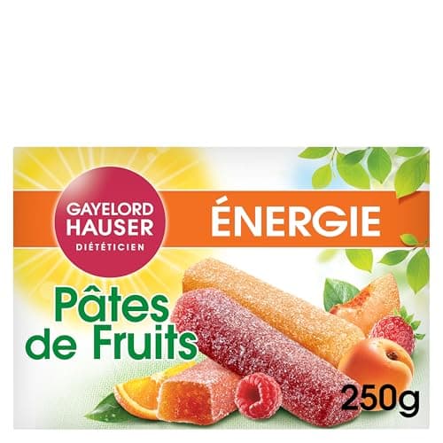 Gayelord Hauser Pâtes de Fruits Cranberry 50% Fruits - Source de Vitamine C et Antioxydants - 5 Barres Individuelles — Vitalité - Maxi Format