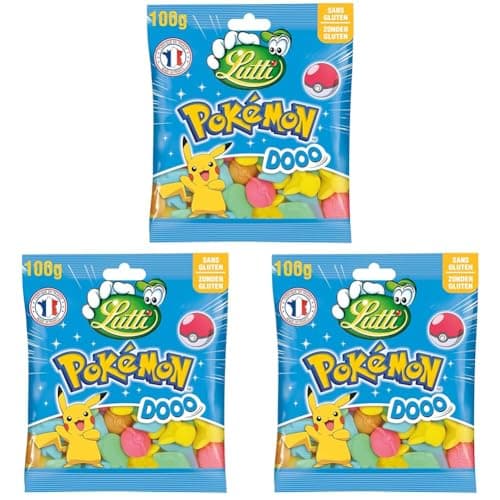 Lutti Pokémon Dooo 100 g Lot de 3 - Snacks pour enfants 100g 3-emballages