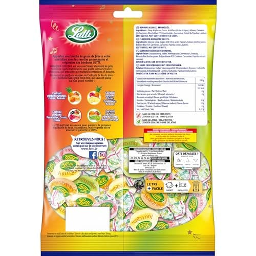 Lutti Arlequin Cocktail 320g - Garniturenette Organique, Sans Gluten, Pour Gâteaux de Fête et Cadeaux de Noël