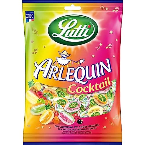 Lutti Arlequin Cocktail 320g - Garniturenette Organique, Sans Gluten, Pour Gâteaux de Fête et Cadeaux de Noël